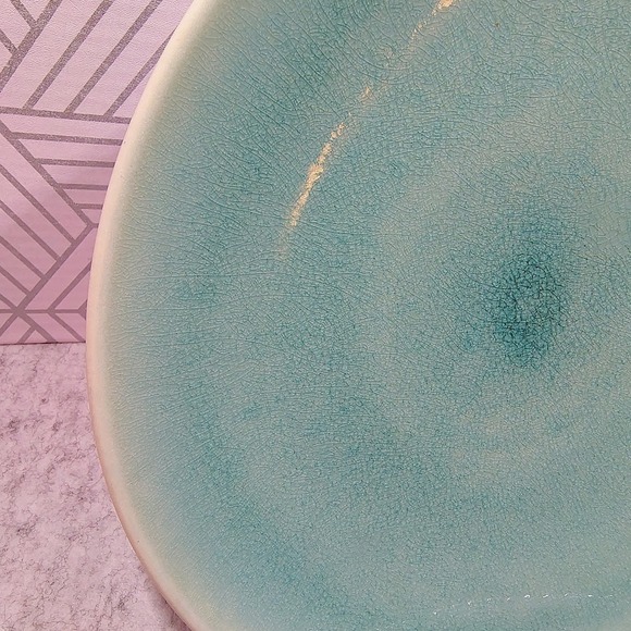 Jars France Tourron XL Chop Plate Platter 12.2" Green Crackle Glaze - Picture 2 of 6